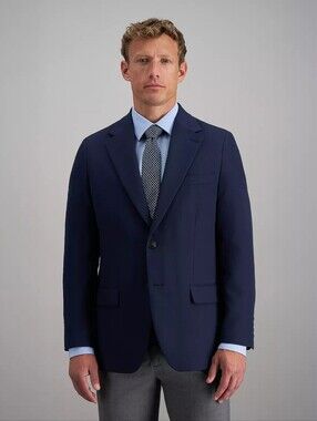 Haggar Men's Navy Sport Coat - Two-Button Blazer